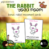 Rabbit Yoga Poem & Printable Yoga Cards | Yoga Games